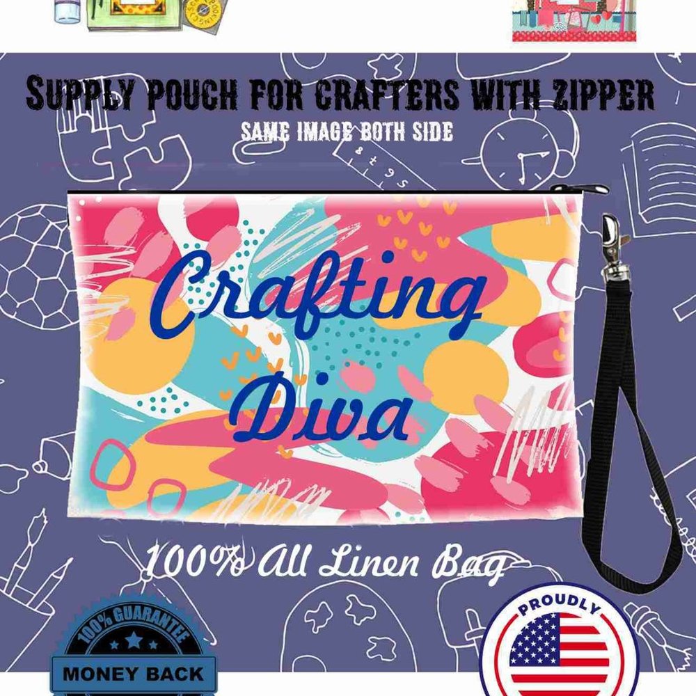 Crafting Dive Bag Pouch Supplies Scrapbooking Bag